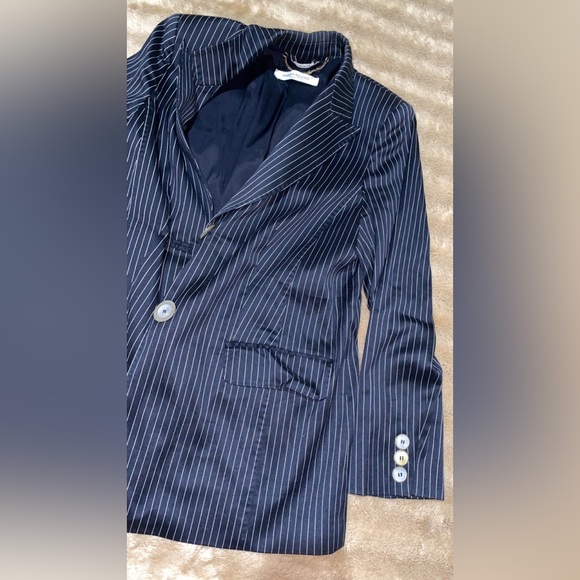 Marina Rinaldi blue striped blazer size 21(L/12) - Picture 5 of 6
